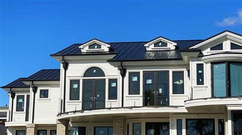 bronze metal roof on white house|residential white metal roof.